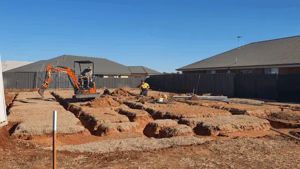 Footing Excavation and Underfloor drain installation: Underfloor drainage, Excavation, Footings, Plumbing installation