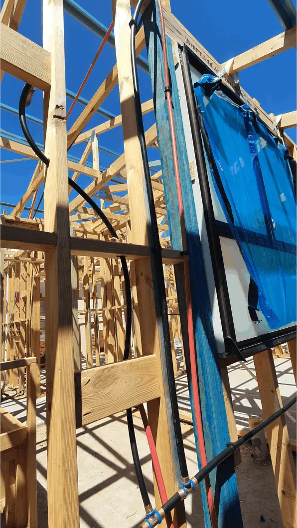 First Fix Water Pipe Installation: Water pipe installation, Plumbing installation, Construction site